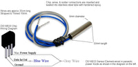 1WT_6SSP_1_30cm_2w: 1-Wire Temperature sensor with stainless steel probe and 30cm long wires