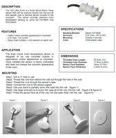 1WT_RM_FLSH_10cm_2w: Flush mount 1-Wire Temperature sensor