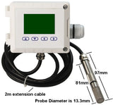 MBus_WTH_LCD_ETH_EXT:  ModbusTCP / ModbusRTU Wall Temp/Humidity Sensor with LCD, 2 analog outputs, and 2m cable extension